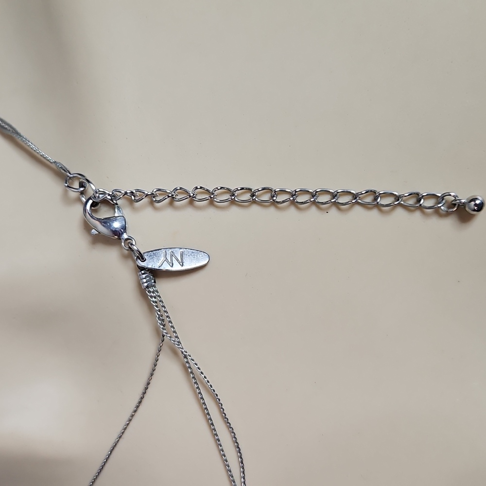 New York & Company Pink, Orange, and Silver Necklace - Picture 4 of 6